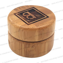 30g Cream Jar Skin Care Luxury Bamboo Cosmetic Cream Jar with Glass Inner Jar Custom Engraving Wholesale